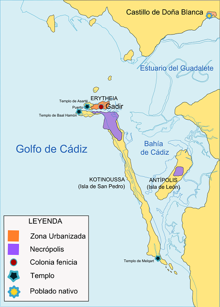 Mapa explicativo de las islas Gadeiras